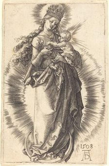 The Virgin and Child on a Crescent with a Starry Crown, 1508. Creator: Albrecht Durer