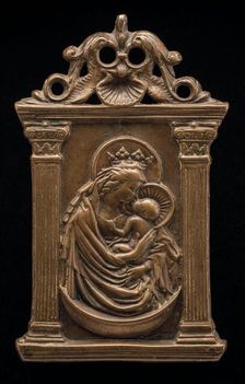 The Virgin and Child on a Crescent Moon, 15th century. Creator: Unknown