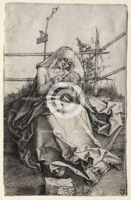 The Virgin and Child on a Grassy Bench, 1503. Creator: Albrecht Dürer (German, 1471-1528).
