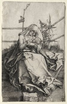 The Virgin and Child on a Grassy Bench, 1503. Creator: Albrecht Dürer (German, 1471-1528)