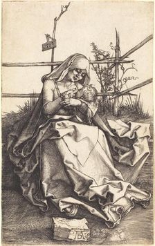 The Virgin and Child on a Grassy Bench, 1503. Creator: Albrecht Durer