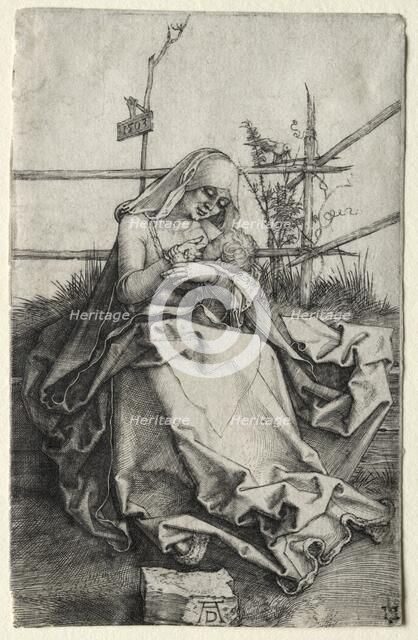 The Virgin and Child on a Grassy Bench, 1503. Creator: Albrecht Dürer (German, 1471-1528).