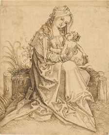 The Virgin and Child on a Grassy Bench, about 1500. Creator: Unknown