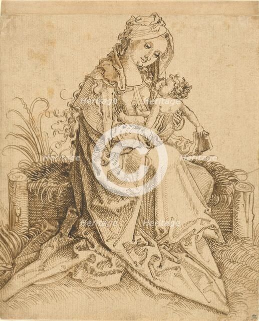 The Virgin and Child on a Grassy Bench, about 1500. Creator: Unknown.