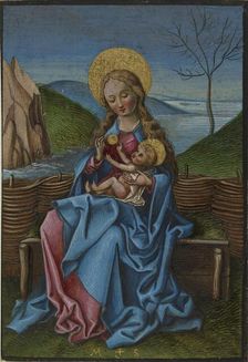 The Virgin and Child on a grassy bench, late 15th century. Artist: Martin Schongauer