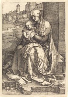 The Virgin and Child Seated by the Wall, 1514. Creator: Albrecht Durer