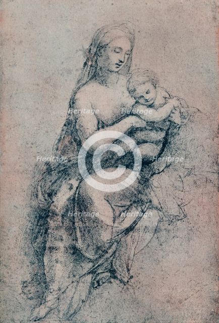 The Virgin and Child, study for the Madonna di Foligno, c1511. (1903). Artist: Raphael