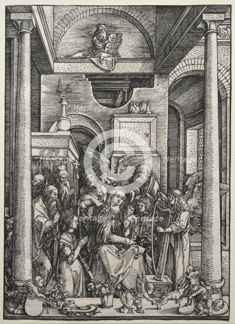 The Virgin and Child Surrounded by Saints and Angels, c. 1500-1502. Creator: Albrecht Dürer (German, 1471-1528).