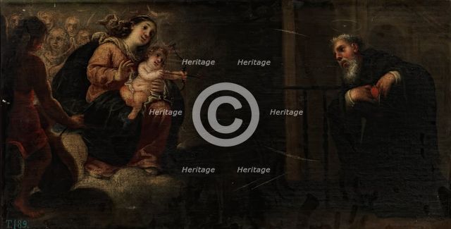 The Virgin and Child Piercing Saint Augustine's Heart, between c1663 and c1711. Creator: José García Hidalgo.
