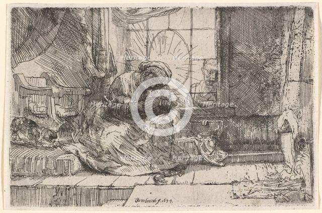 The Virgin and Child with the Cat and Snake, 1654. Creator: Rembrandt Harmensz van Rijn.