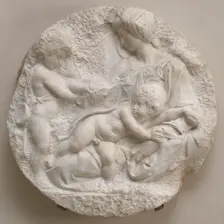 The Virgin and Child with the Infant St John (Taddei Tondo), c1504-05. Creator: Michelangelo Buonarroti