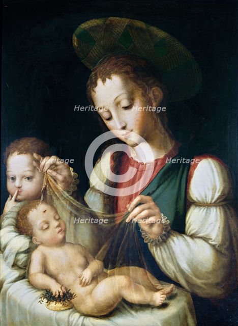 The Virgin and Child with the Infant Saint John the Baptist, c1570. Creator: Luis de Morales.