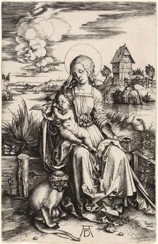 The Virgin and Child with the Monkey, c. 1498. Creator: Albrecht Durer