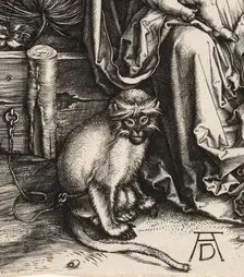 The Virgin and Child with the Monkey, c. 1498. Creator: Albrecht Durer