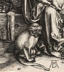 The Virgin and Child with the Monkey, c. 1498. Creator: Albrecht Durer