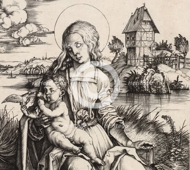 The Virgin and Child with the Monkey, c. 1498. Creator: Albrecht Durer.