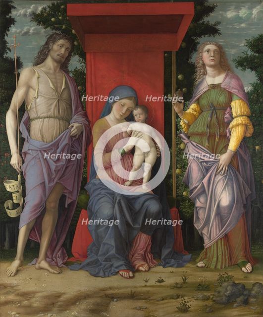 The Virgin and Child with the Magdalen and Saint John the Baptist, c. 1495. Artist: Mantegna, Andrea (1431-1506)