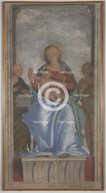 The Virgin and Child with Two Angels. Artist: Bramantino (1465-1530)