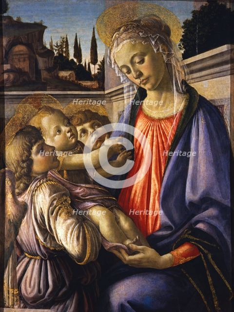 The Virgin and Child with Two Angels, ca 1470. Creator: Botticelli, Sandro (1445-1510).