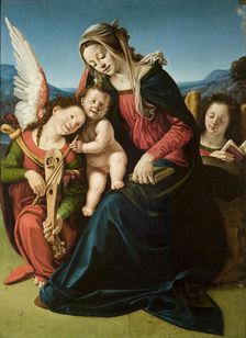 The Virgin and Child with two angels, ca. 1505-1510. Creator: Piero di Cosimo (ca 1462-ca 1521)