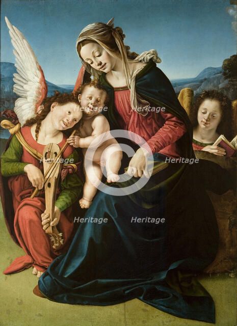 The Virgin and Child with two angels, ca. 1505-1510. Creator: Piero di Cosimo (ca 1462-ca 1521).