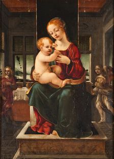The Virgin and Child with Two Angels, Late 15th cen.
