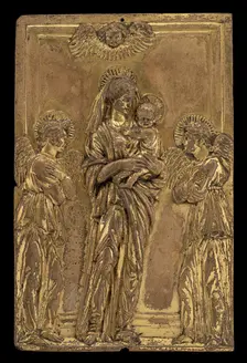The Virgin and Child with Two Angels, second quarter 15th century. Creator: Unknown