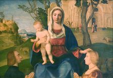 The Virgin and Child with a Male and a Female Donor, 1485-1531. Creator: Vincenzo Di Biagio Catena