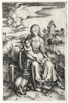 The Virgin and Child with a Monkey, c. 1498. Creator: Albrecht Dürer (German, 1471-1528)