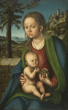 The Virgin and Child with a Bunch of Grapes, 1509. Creator: Lucas Cranach the Elder