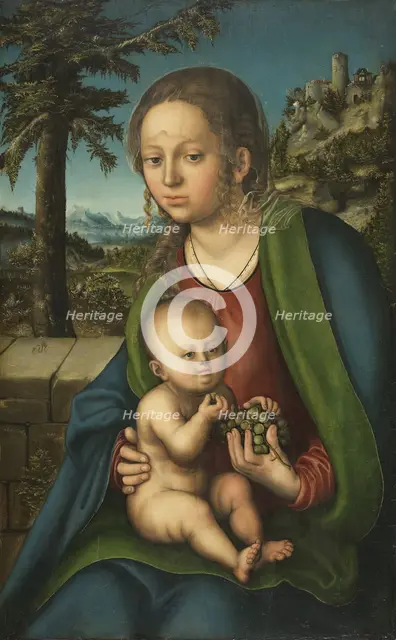 The Virgin and Child with a Bunch of Grapes, 1509. Creator: Lucas Cranach the Elder.