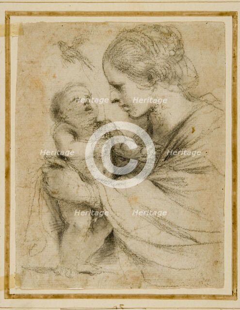 The Virgin and Child with a Goldfinch, 1615-1616. Creator: Guercino (1591-1666).