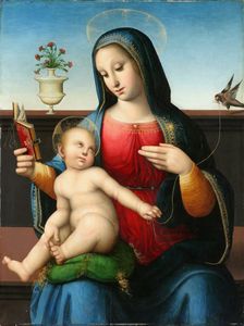The Virgin and Child with a Goldfinch, Early16th century. Creator: Malatesta (Leonardo da Pistoia), Leonardo di Francesco di Lazzaro (1483-after 1518)