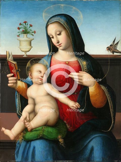 The Virgin and Child with a Goldfinch, Early16th century. Creator: Malatesta (Leonardo da Pistoia), Leonardo di Francesco di Lazzaro (1483-after 1518).