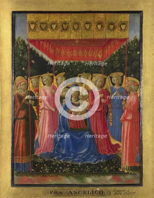 The Virgin and Child with Angels, c. 1450. Artist: Gozzoli, Benozzo (ca 1420-1497)