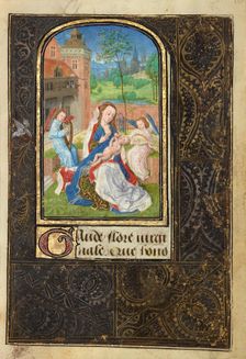 The Virgin and Child with Angels; Prayer Book of Charles the Bold, 1469. Creator: Lieven van Lathem