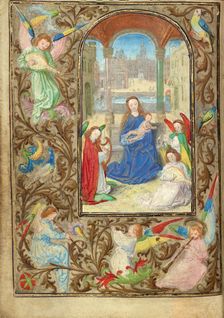 The Virgin and Child with Angels; Prayer Book of Charles the Bold, about 1471. Creator: Lieven van Lathem