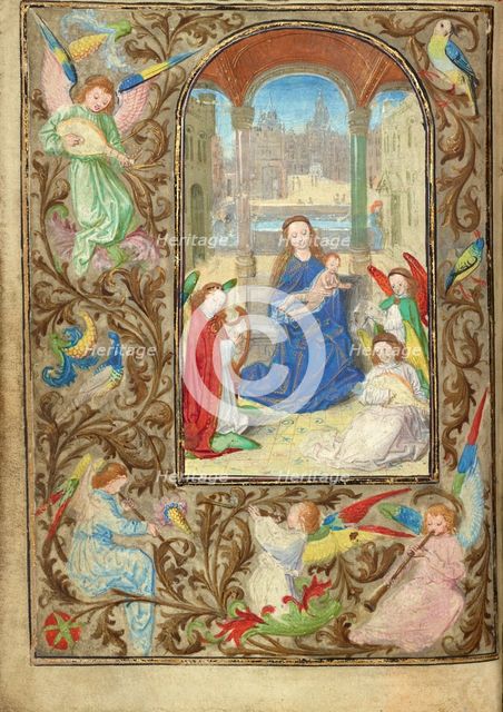 The Virgin and Child with Angels; Prayer Book of Charles the Bold, about 1471. Creator: Lieven van Lathem.