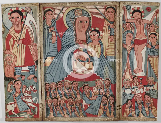 The Virgin and Child with Archangels, Scenes from the Life of Christ, and Saints, early 17th century Creator: Unknown.