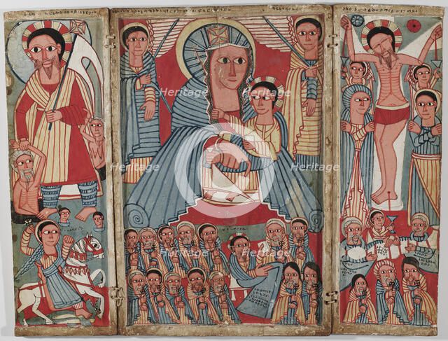 The Virgin and Child with Archangels, Scenes from the Life of Christ, and Saints, early 17th century Creator: Unknown.