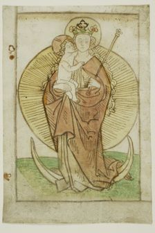 The Virgin and Child with Crown and Sceptre on a Crescent, c. 1460. Creator: Unknown