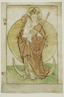 The Virgin and Child with Crown and Sceptre on a Crescent, c. 1460. Creator: Unknown
