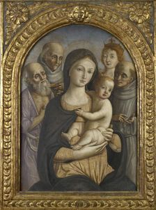 The Virgin and Child with four Saints, late 15th century. Artists: Pietro di Francesco degli Orioli, Virgin Mary