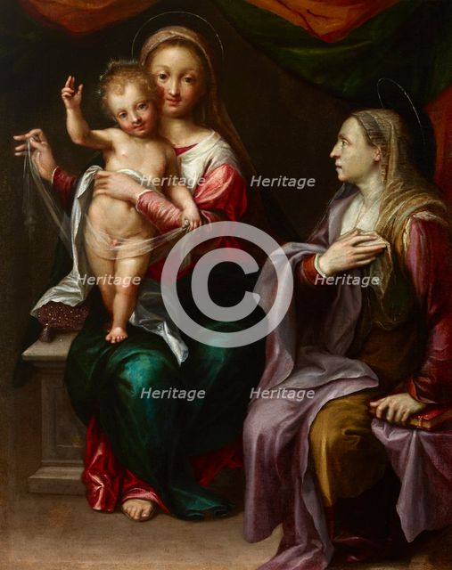 The Virgin and Child with Saint Anne, 16th century. Creator: Unknown.
