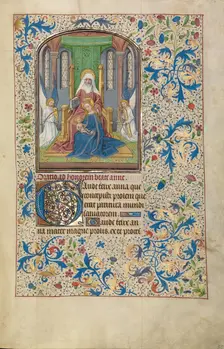 The Virgin and Child with Saint Anne; Arenberg Hours, early 1460s. Creator: Willem Vrelant