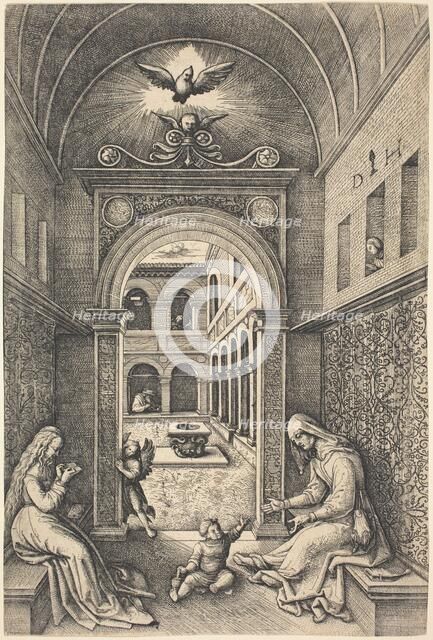 The Virgin and Child with Saint Anne by a Portal. Creator: Daniel Hopfer.