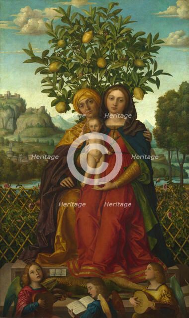 The Virgin and Child with Saint Anne, ca 1510-1520. Artist: Girolamo dai Libri (1474-1555)