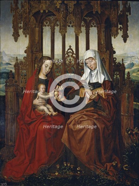 The Virgin and Child with Saint Anne, ca 1528. Artist: Benson, Ambrosius (1495-1550)