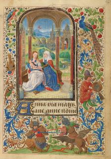 The Virgin and Child with Saint Anne; Prayer Book of Charles the Bold, 1469. Creator: Lieven van Lathem