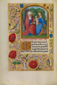 The Virgin and Child with Saint Anne; Spinola Hours, about 1510-1520. Creator: Master of James IV of Scotland